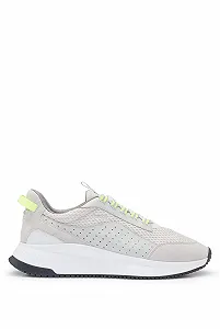 Кроссовки BOSS Runn TTNM EVO Замша, Кожа и Сетка с Подошвой "Елочка" - Фото 1