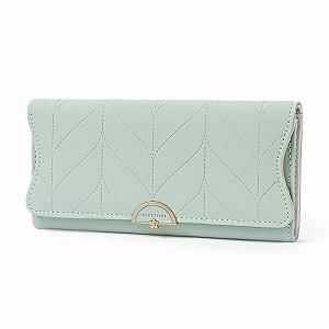 Кошелек кожаный SENDEFN Trifold Card Holder с RFID защитой и карманом на молнии для монет, мятно-зеленый - Фото 1