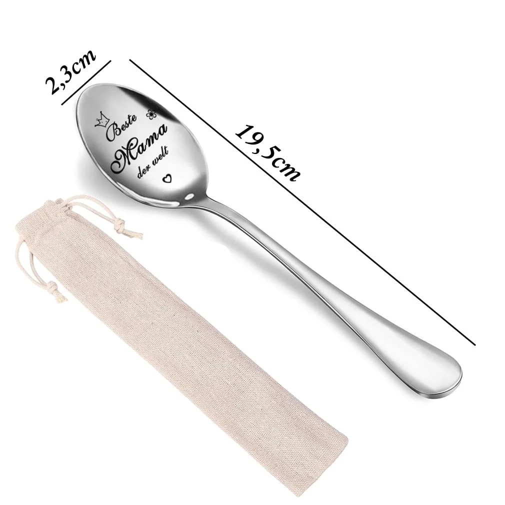 Ложка из нержавеющей стали с гравировкой Лучшая Мама в Мире, фото №2