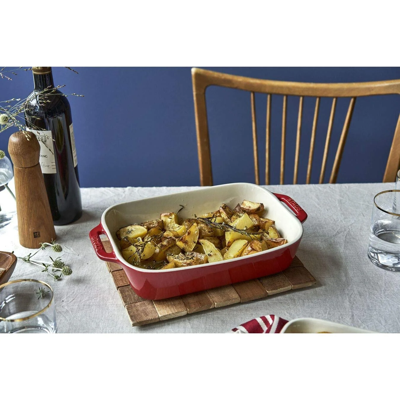 Форма для запекания Staub 27x20 см синяя, фото №2