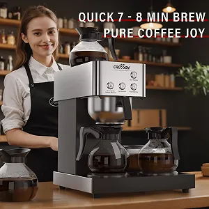 Капельная кофеварка Crosson 12 чашек 4 кувшина Stainless Steel synthetic.ua - Фото 1