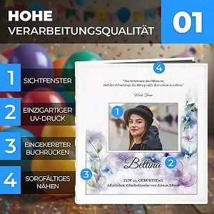 Фотоальбом Maverton DIY с вырезом для фотографий - на 240 фотографий 10 x 15 - 60 черных страниц - размер 33 x 30 см - белый synthetic.ua - Фото 1