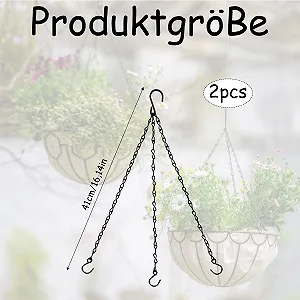 Ланцюги для підвісних кошиків Набір із 2 шт. Метал 40 см synthetic.ua - Фото 1
