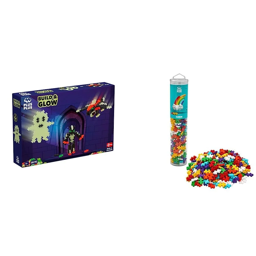 Конструктор Plus-Plus Mini Ingenious Build and Glow & Ingenious Rainbow, 240 деталей, різнокольоровий, Mini, фото №1