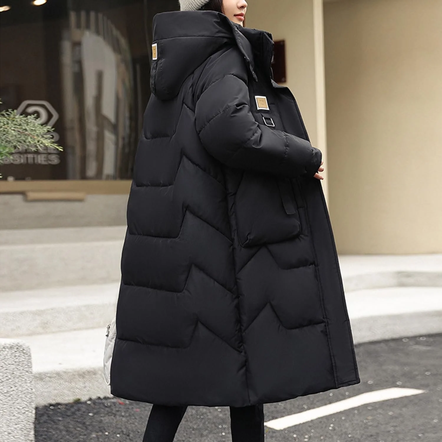 Женская зимняя длинная куртка Petalum стеганая теплая, фото №6