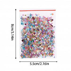 Набор 5000 Блёсток из Пластика Сердце Звезда Искусство Украшение synthetic.ua - Фото 1