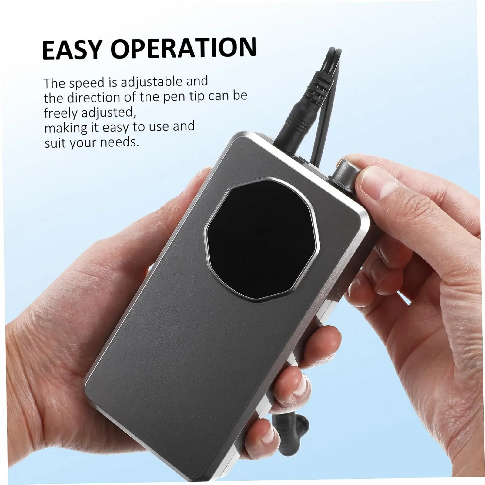 Полировщик для ногтей Healvian Professional Portable 2-в-1 M11 Titanium Grey Cordless, фото №3