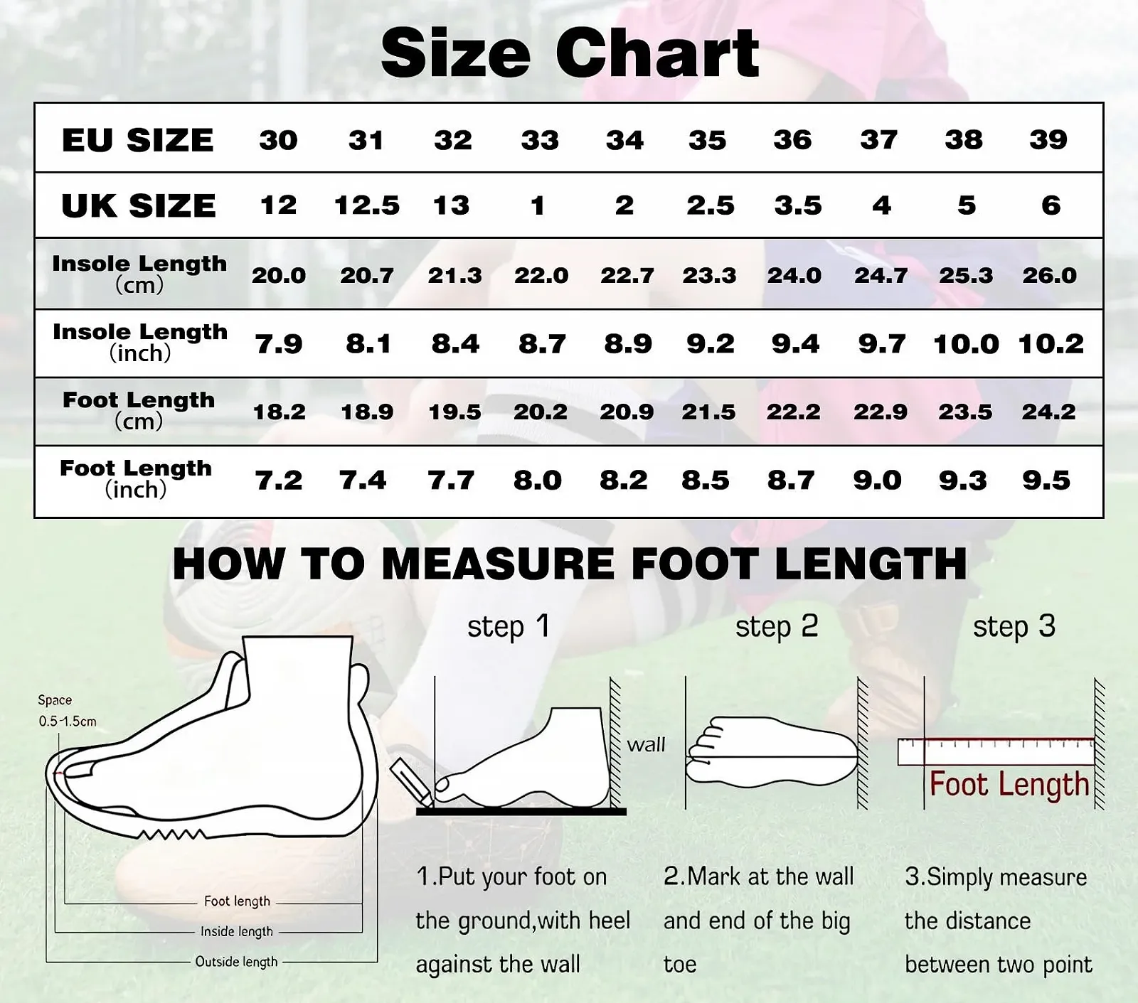 Футбольные Бутсы DimaiGlobal Детские для мальчиков и девочек для игры в футбол в помещении, для искусственной травы, футзалки, для профессиональных тренировок в помещении и на открытом воздухе, фото №3