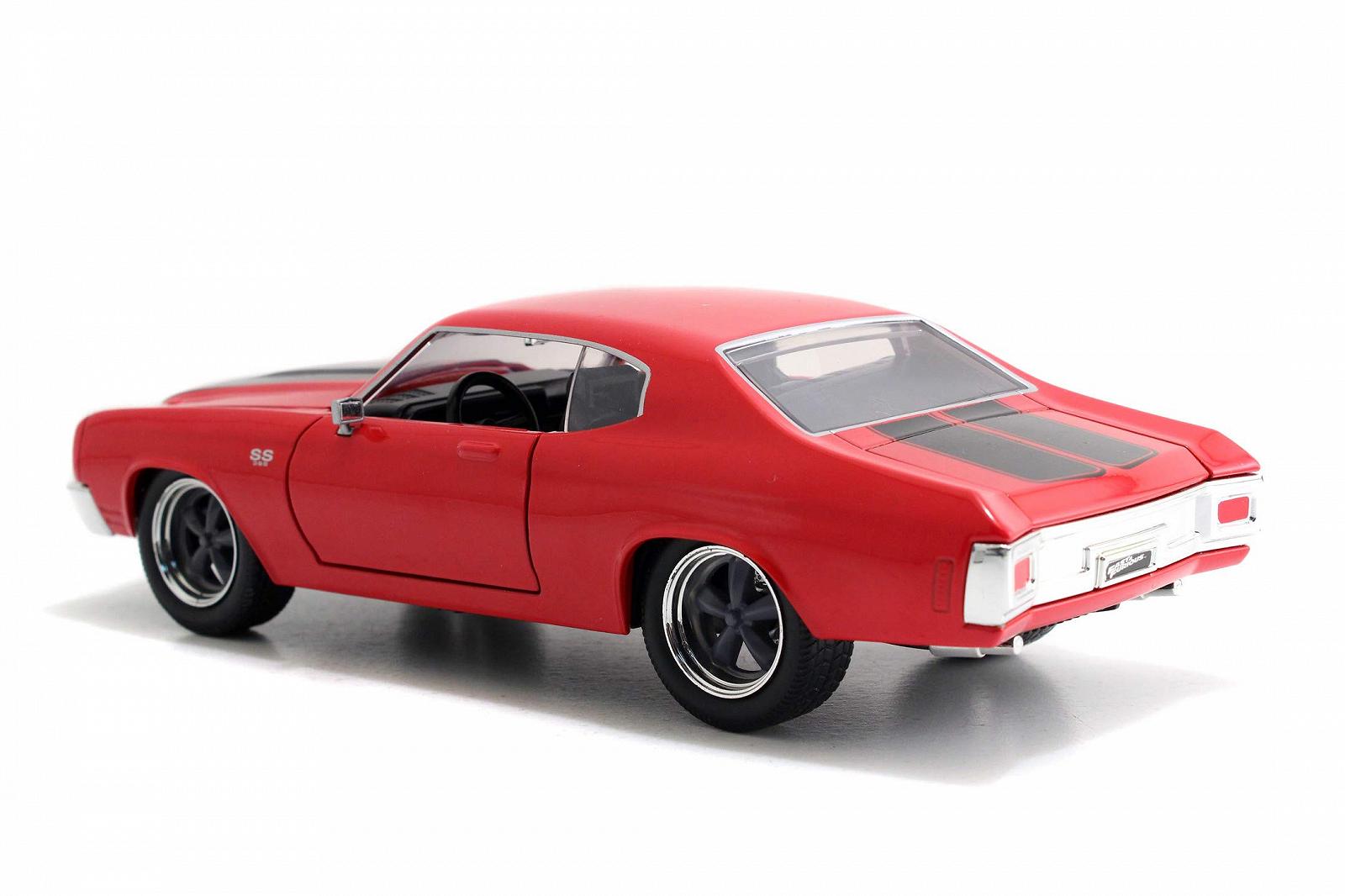 Автомобіль Jada Toys Fast & Furious Dom's 1970 Chevy Chevelle SS Tuning Модель Масштаб 1:24 Відкриваються двері, капот та багажник Червоний, фото №3