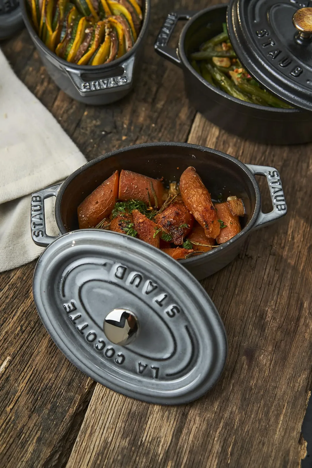 Кокотниця Staub Mini Oval Cocotte 1101118 чавунна 11 см графітовий сірий, фото №5