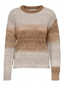 Пуловер ONLGRACE LIFE L/S PULLOVER EX KNT 15231323-Toasted Coconut-Detail:W. MELANGE ONLY S - Фото 1