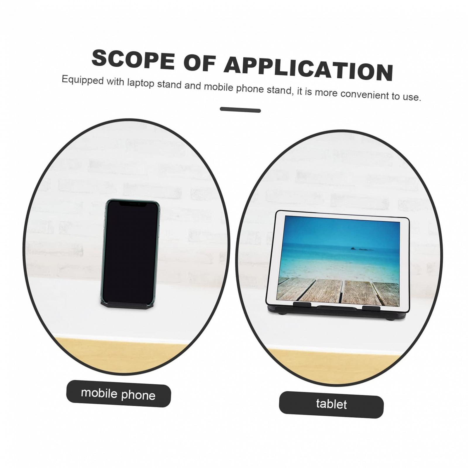 Підставка для ноутбука Veemoon складана регульована для столу корозійностійка для дому офісу подорожей 1 шт, фото №9