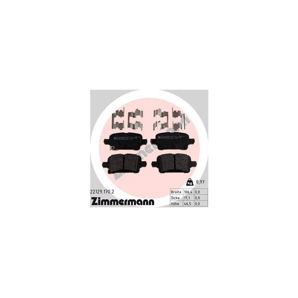 Тормозной диск ZIMMERMANN COAT Z 430.2643.20 для OPEL задняя ось, фото №3