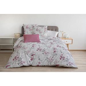 Підковдра Home Linge Passion Двоспальний 240 x 260 см Pompadour Білий та Пильно-рожевий synthetic.ua - Фото 1