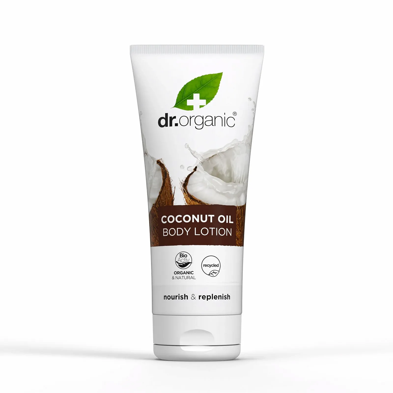 Лосьйон Dr Organic Coconut Oil Зволожуючий для сухої шкіри Без парабенів та SLS Органічний 200 мл, фото №1