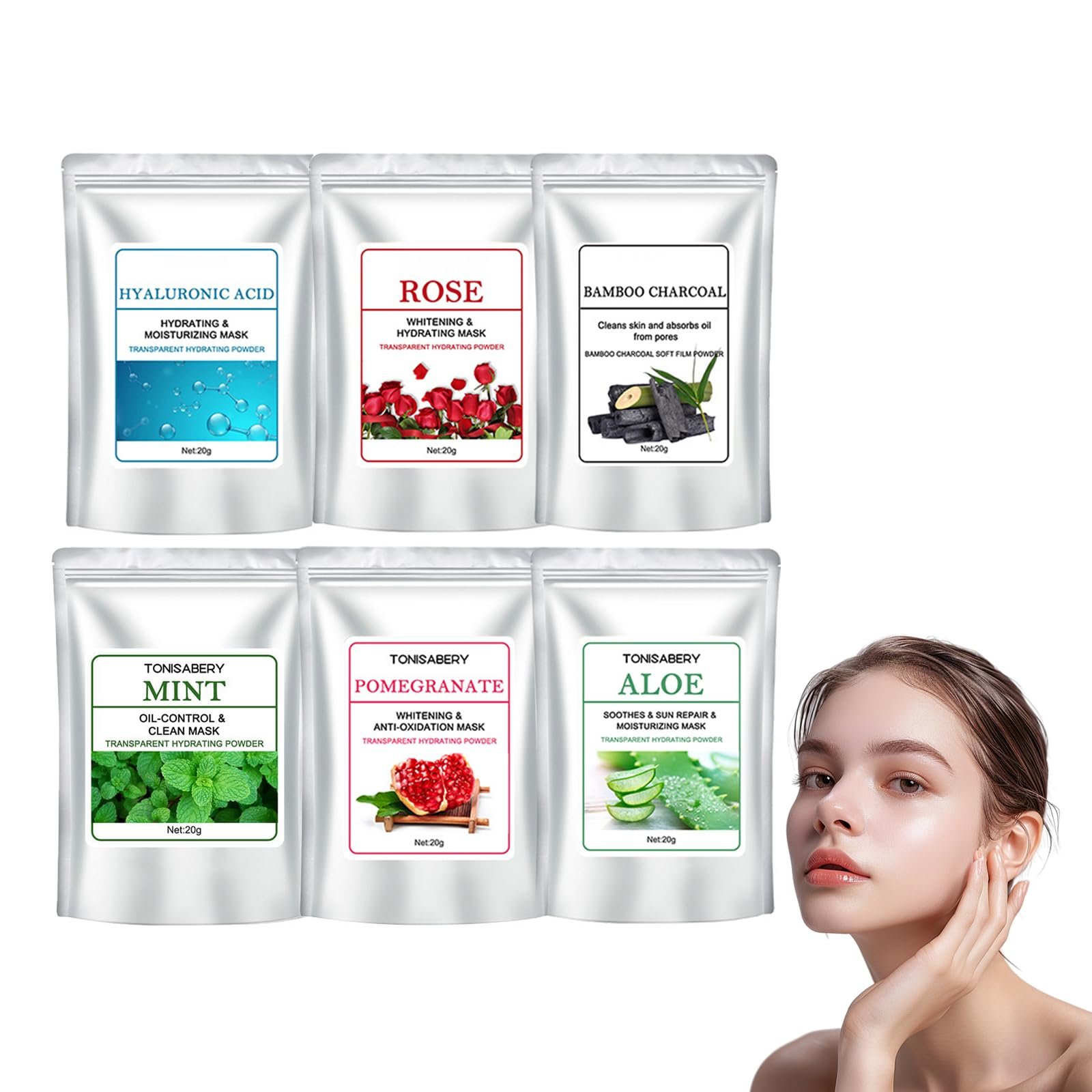 Маска Eazerom 05 Jelly Mask Powder для догляду за обличчям, 6 шт, фото №1