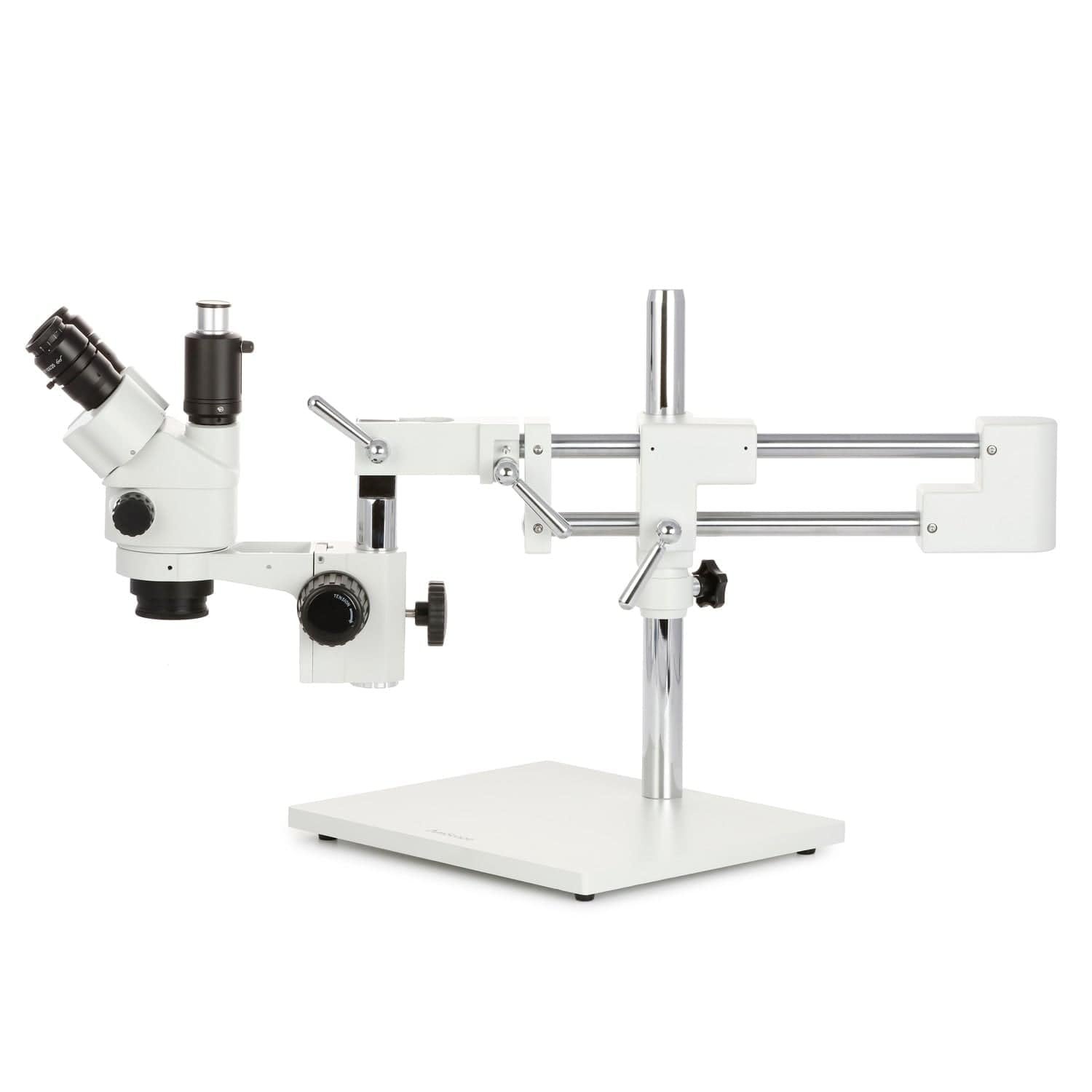 Стереомикроскоп AmScope 7X-45X Zoom с блокировкой, симультанный, на двухрычажной стойке, фото №5
