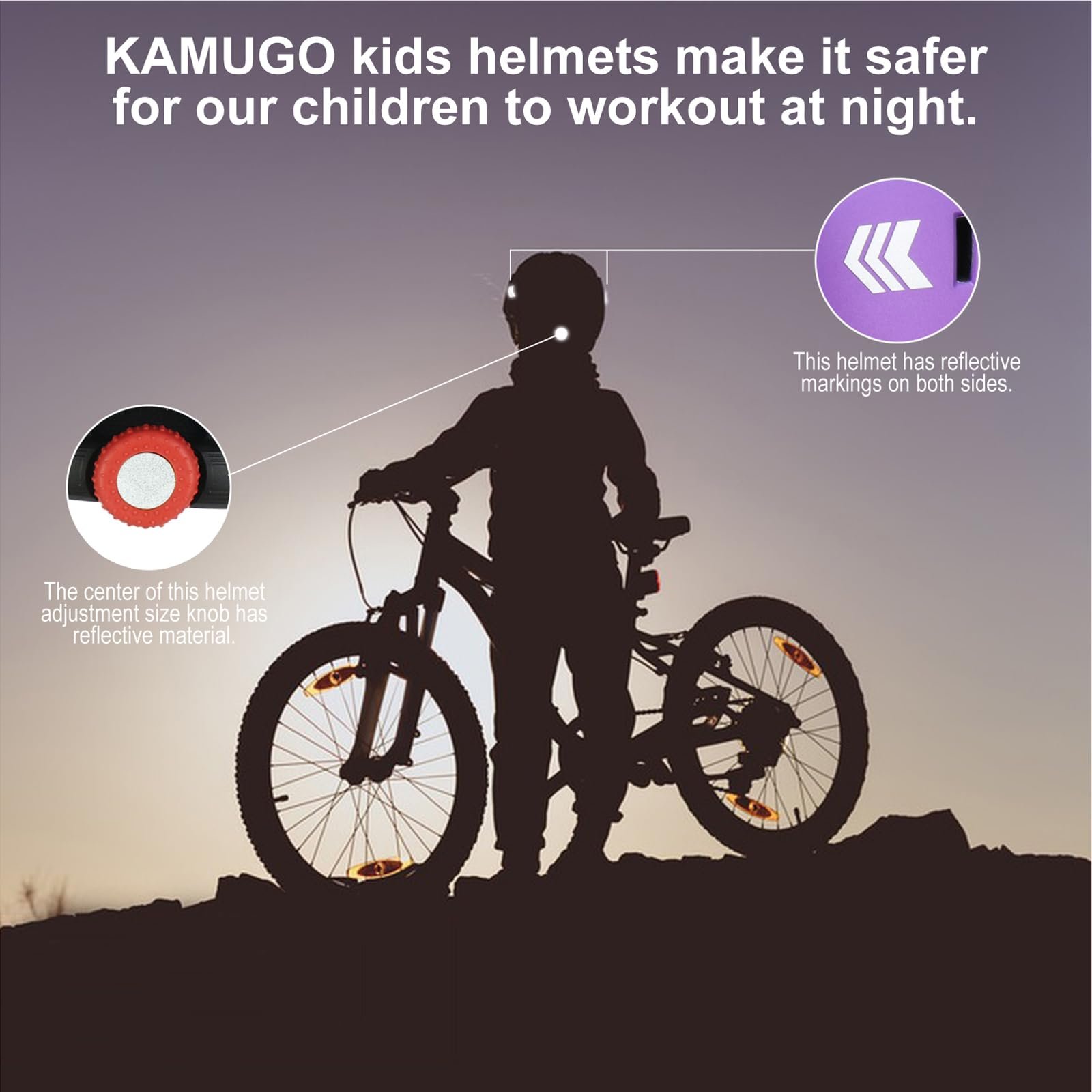 Шлем KAMUGO для малышей 2-8 лет, регулируемый, многофункциональный, для велосипеда, скейтборда, роликов, самоката, цветной, фото №8
