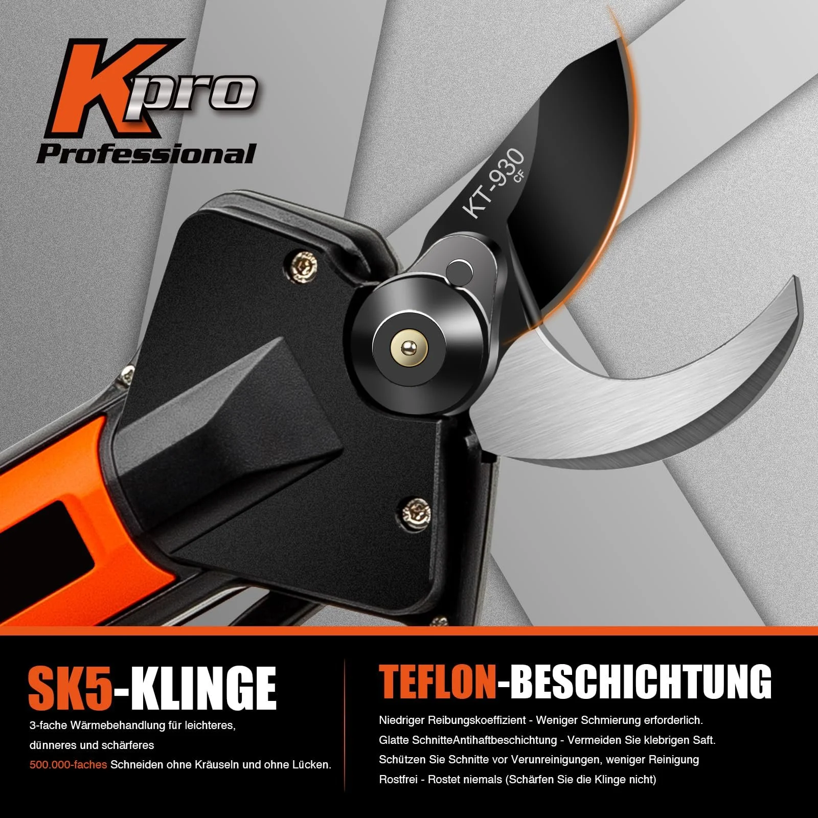 Секатор Kebtek Professional Electric 16.8 V 2 x 2500 mAh, діаметр різу 30 мм, фото №3