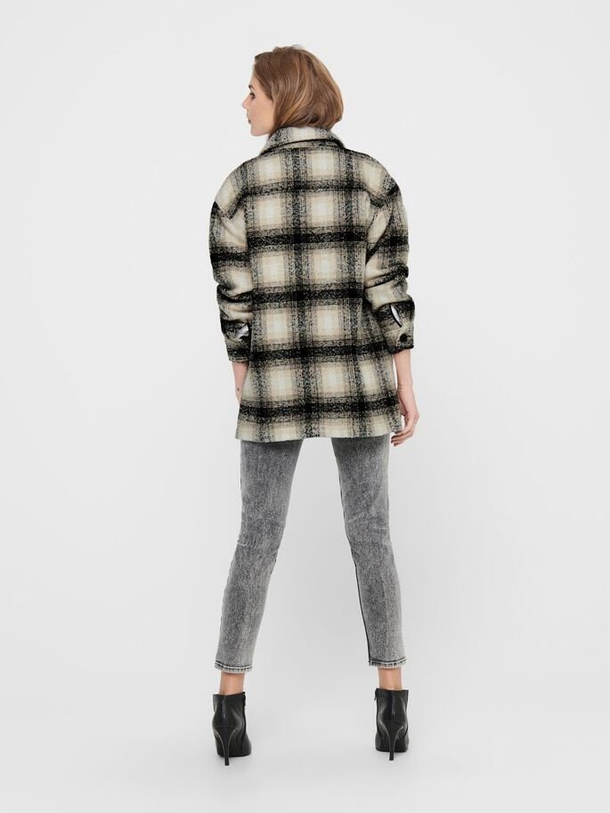 Куртка ONLY ALLISON CHECK SHACKET OTW NOOS 15210562 Бежевый XS, фото №2