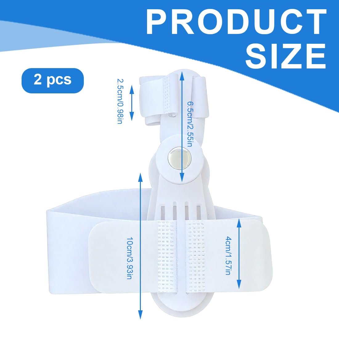 Шина для корекції Hallux Valgus, 2 шт., роздільник для пальців ніг Hallux Valgus з регульованою кнопкою для випрямлення великого пальця ноги, фото №2 Шина для корекції Hallux Valgus, 2 шт., роздільник для пальців ніг Hallux Valgus з регульованою кнопкою для випрямлення великого пальця ноги, фото №2