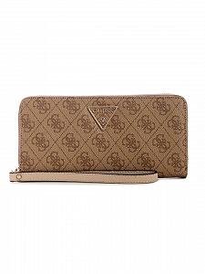 Гаманець GUESS Laurel II SLG Large Zip Around Latte Logo - Фото 1