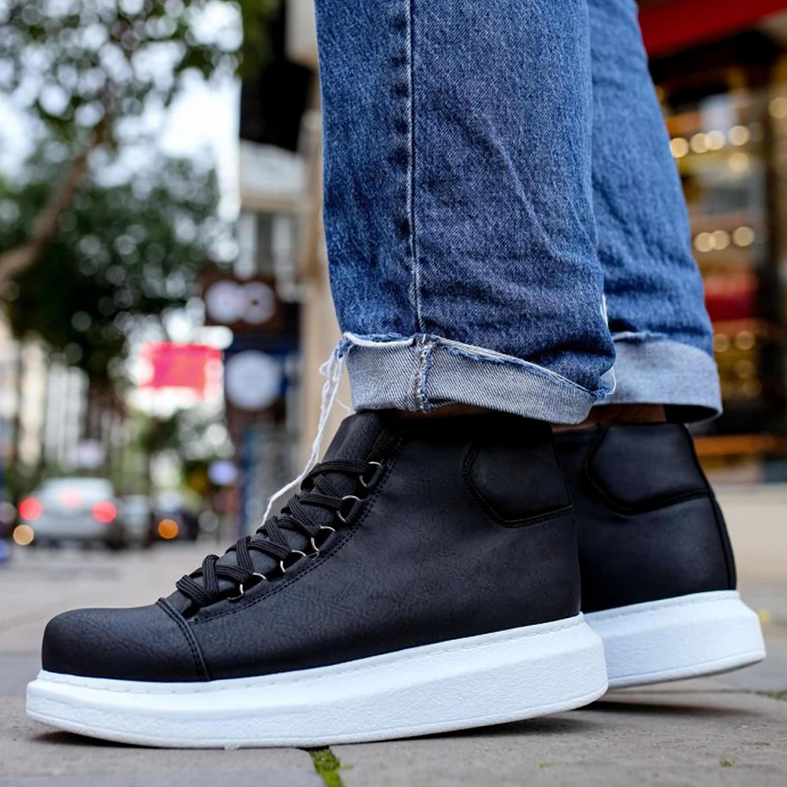 Кросівки Solaress Чоловічі Шкіряні Високі Модні, фото №4