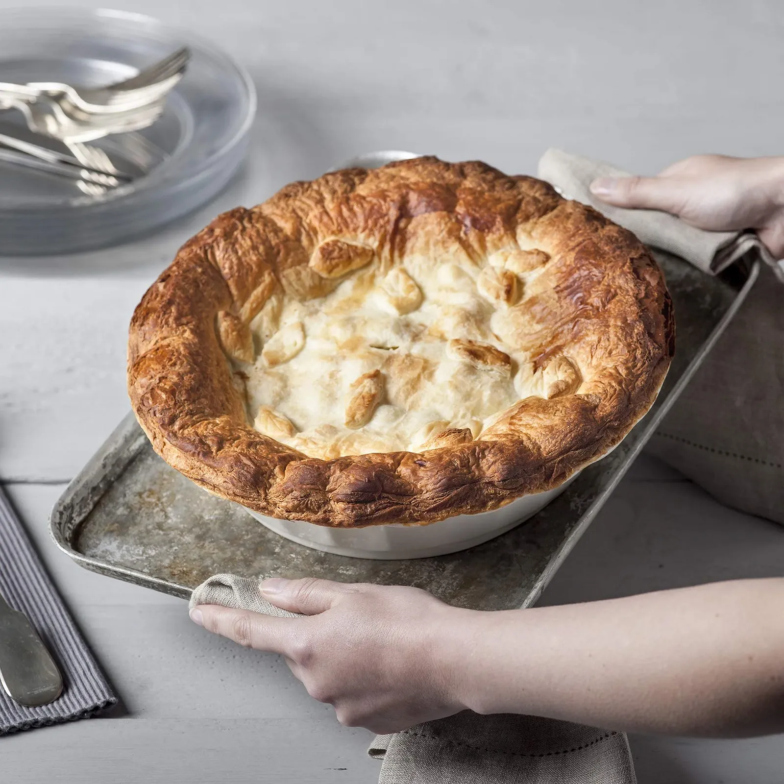 Форма для пирога WM Bartleet & Sons 1750 T453 глубокая с гофрированным краем Белая, фото №2