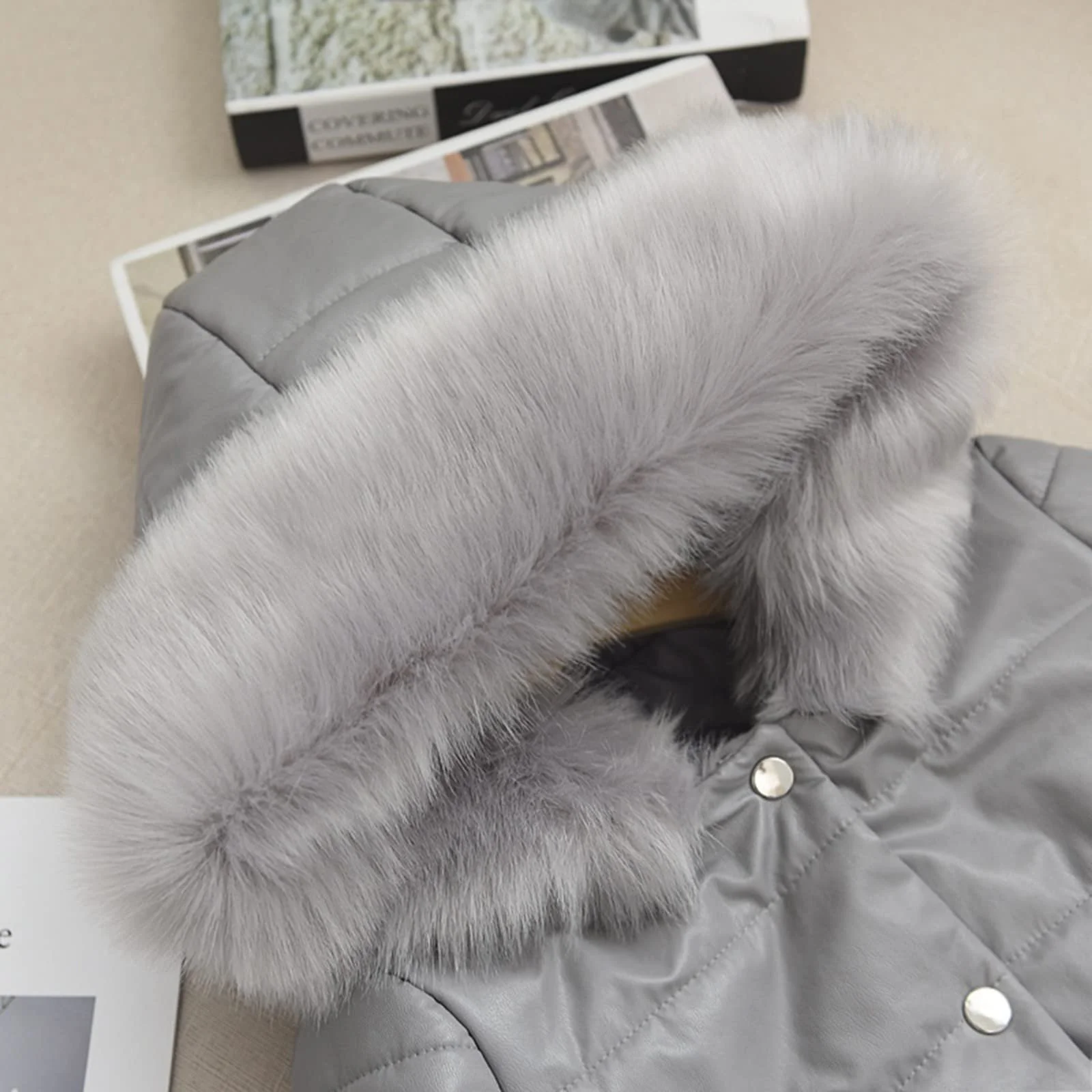 Куртка Generisch Зимняя Теплая с Флисом для Девочки на Пуговицах с Длинными Рукавами, фото №2