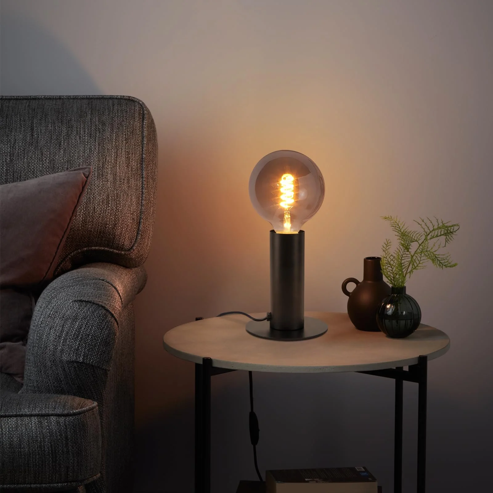 Настільна лампа Vintage Industrial E27 Чорна 40 Ват з вимикачем, фото №8