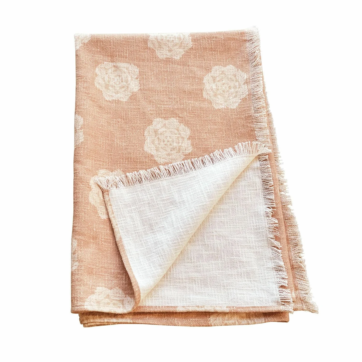 Плед Loberon Belvienne, Рожевий/Кремовий, фото №1