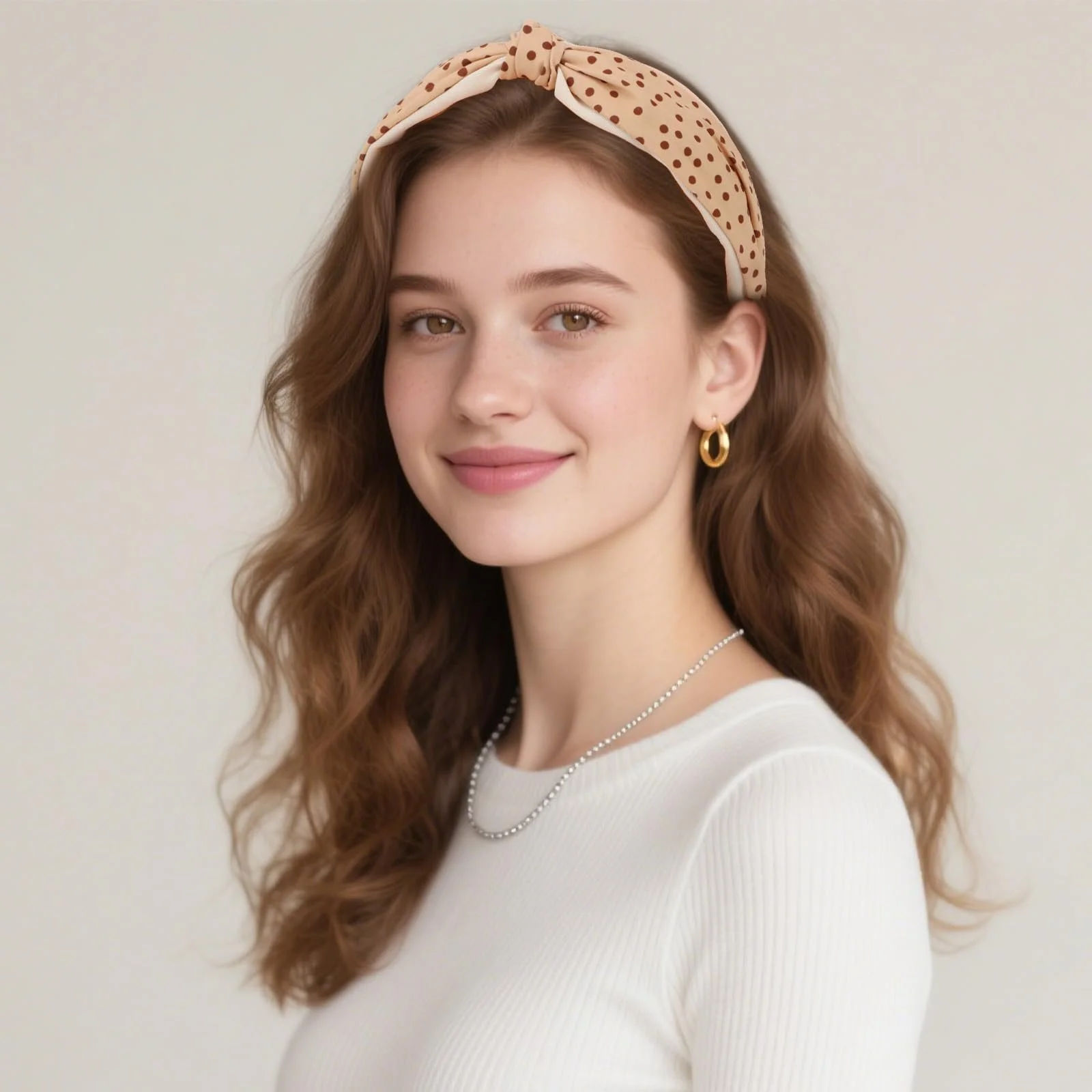 Набір Пов'язка на Голову Жіноча в горошок 4 шт, фото №4