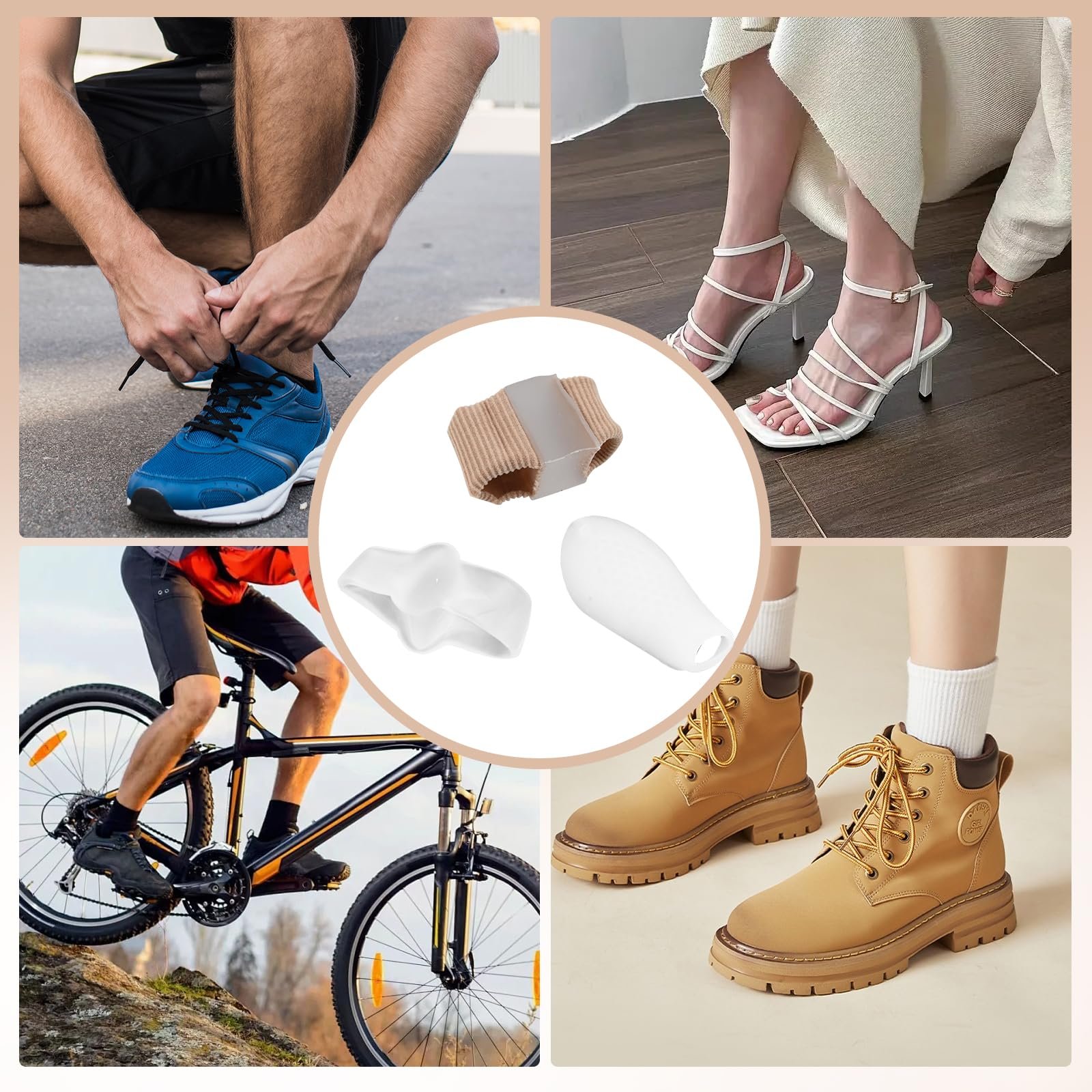 Роздільник для пальців ніг при вальгусній деформації, гелевий протектор, гнучкі м'які, фото №7