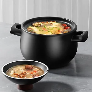 Кастрюля SOIMISS с антипригарным покрытием керамическая жаропрочная с крышкой synthetic.ua - Фото 1