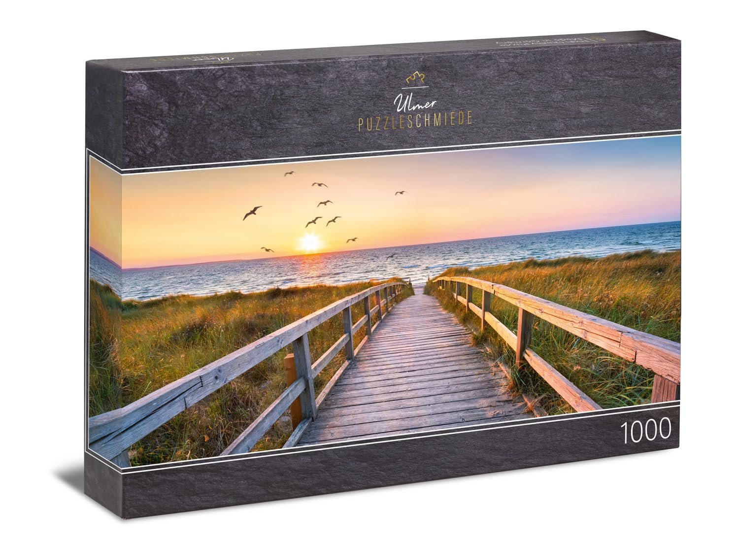 Пазл Ulmer Puzzleschmiede Panorama Puzzle Abendstunde auf Sylt 1000 деталей 97 x 34 cm, фото №1