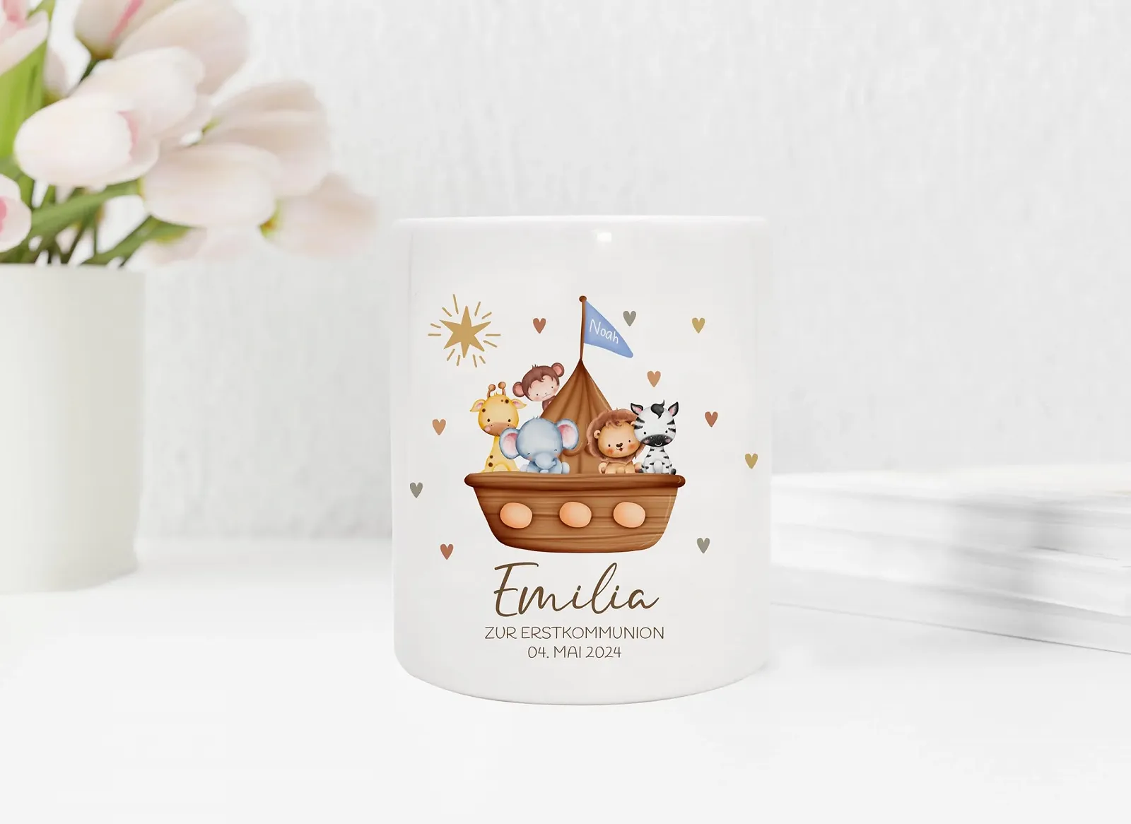 Копилка Noah's Ark керамическая 95 х 80 мм Синяя, фото №3