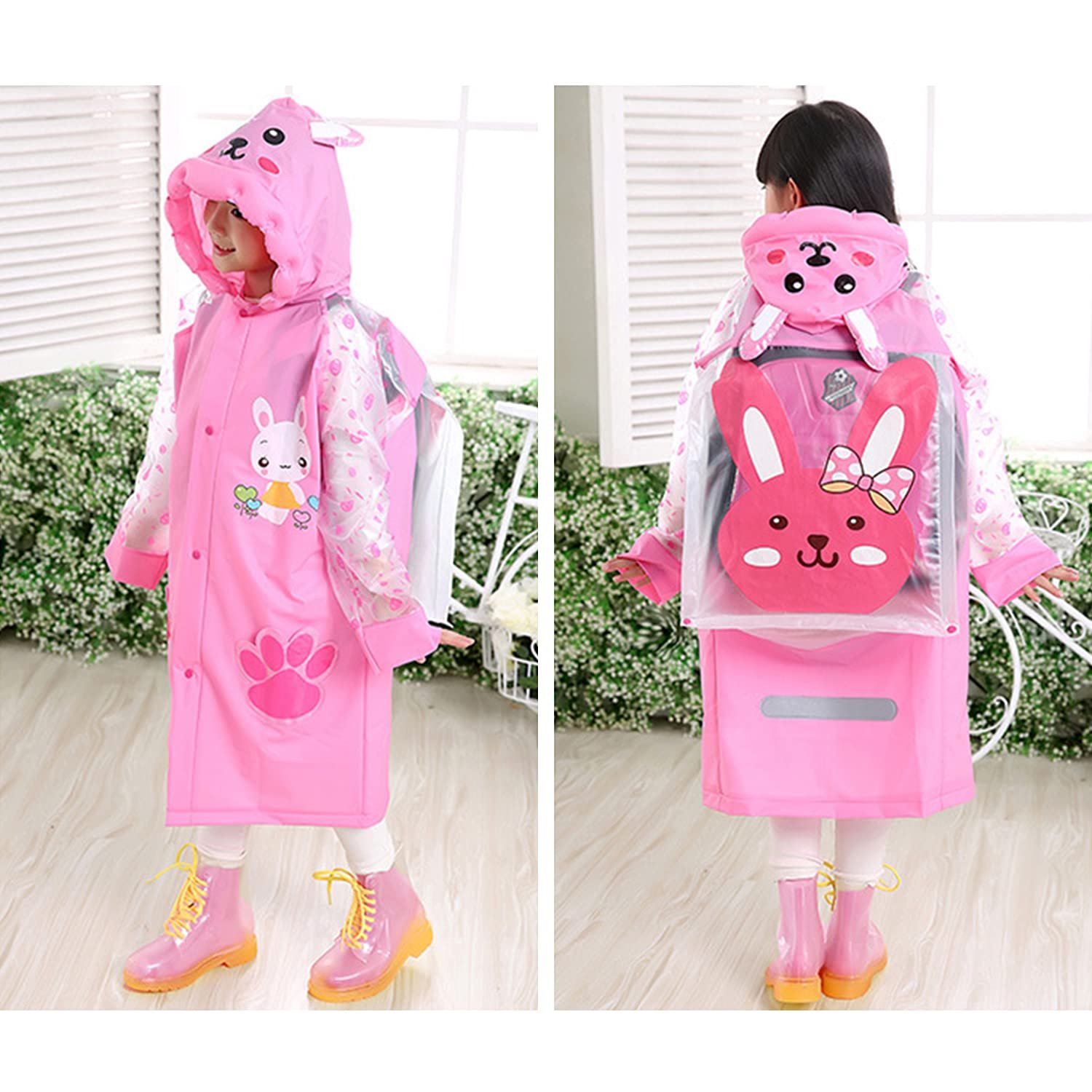 Детский дождевик Petalum Водонепроницаемый с капюшоном для мальчиков и девочек, дождевик-пончо с мультяшным рисунком животных, многоразовый дождевой костюм с карманом, фото №6 Детский дождевик Petalum Водонепроницаемый с капюшоном для мальчиков и девочек, дождевик-пончо с мультяшным рисунком животных, многоразовый дождевой костюм с карманом, фото №6