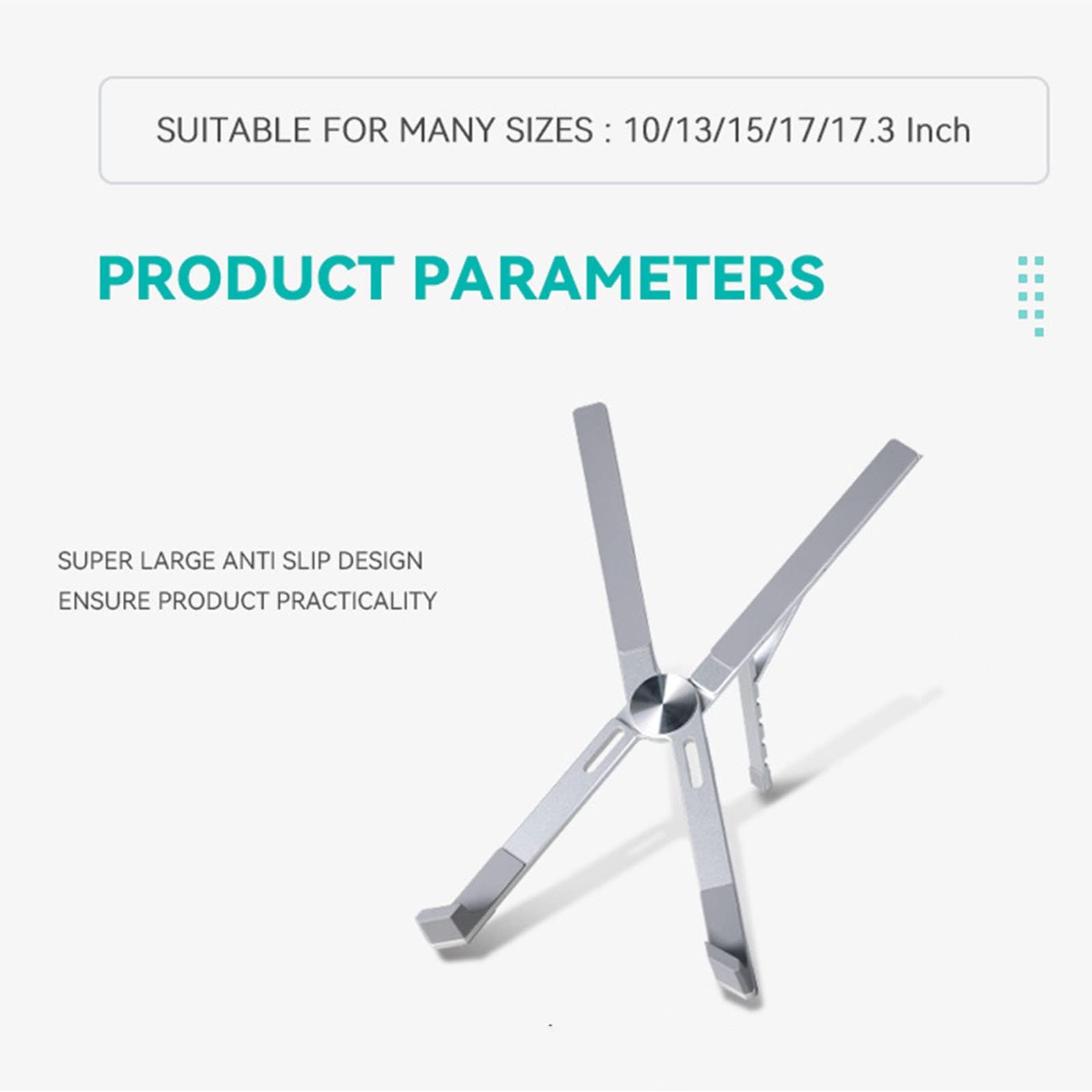 Подставка для ноутбука Алюминиевый сплав, складная, фото №6