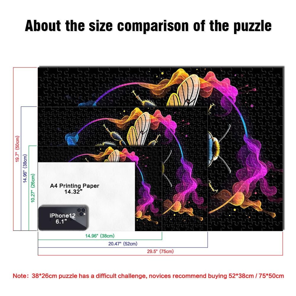 Пазл Bumble Bee in Neon Light 1000 элементов 38 x 26 см, фото №5 Пазл Bumble Bee in Neon Light 1000 элементов 38 x 26 см, фото №5