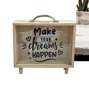 Скарбничка Дерев'яна з прозорим вікном - Фото 1