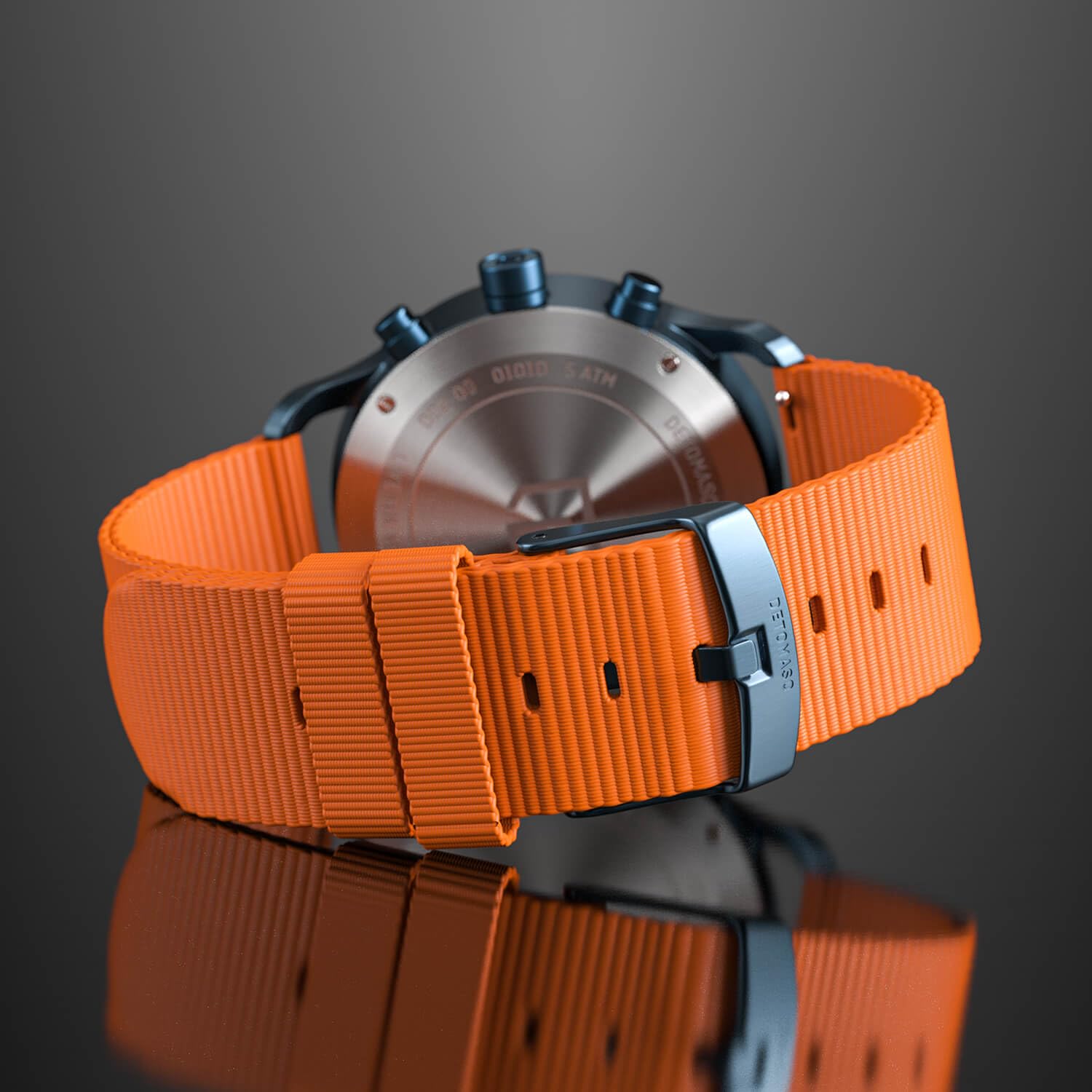 Годинник DeTomaso Sorpassso Chrono Чоловічий Аналоговий Кварцовий #tide Ocean Material® Браслет Оранжевий, Синій, Ремінець., фото №6