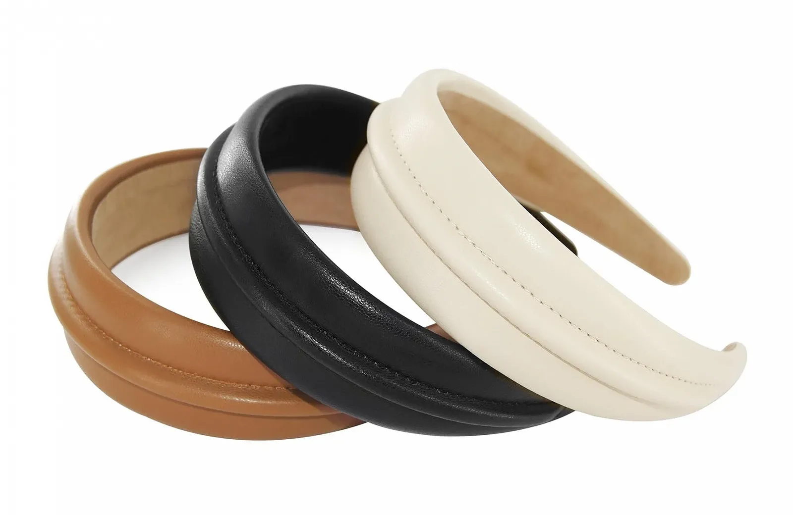 Обруч Широкий зі штучної шкіри axy HR27E Чорний, фото №5