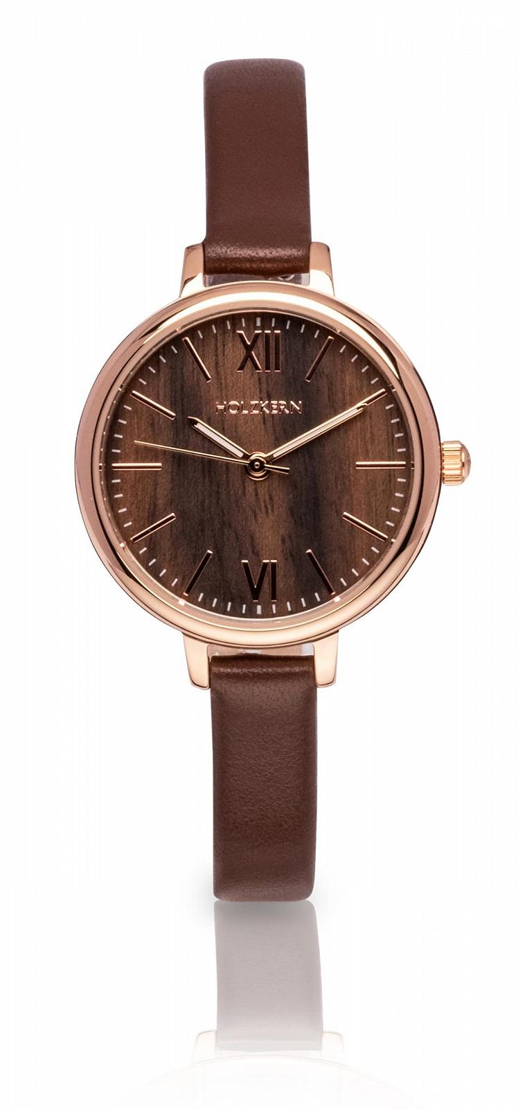Годинник кварцовий жіночий HOLZKERN Shirin Walnut / Rose Gold, фото №1