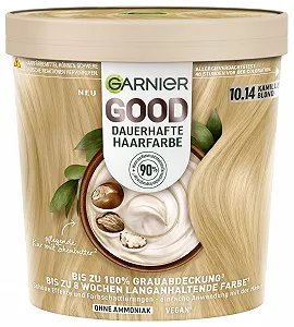 Фарба для волосся Garnier Good Стійка 10.14 Ромашковий блонд, без аміаку, веганська формула, до 100% покриття сивини, тривалий колір - Фото 1
