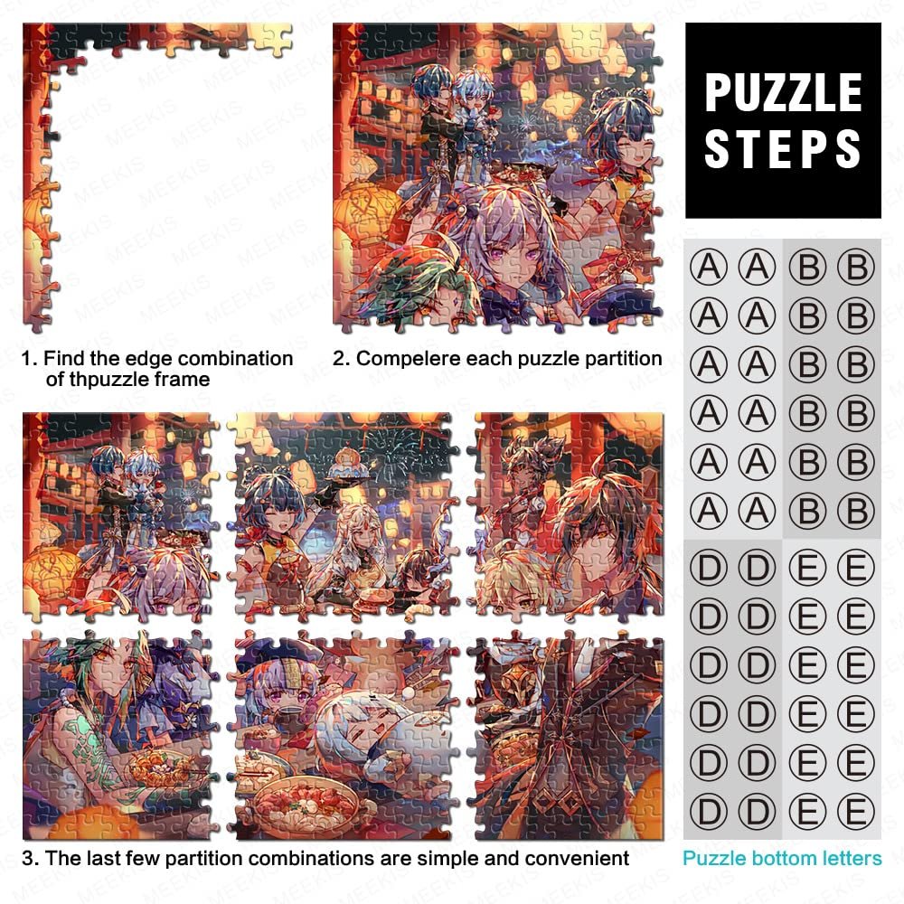 Картонный пазл Genshin Impact 1000 деталей 26 x 38 см, фото №2