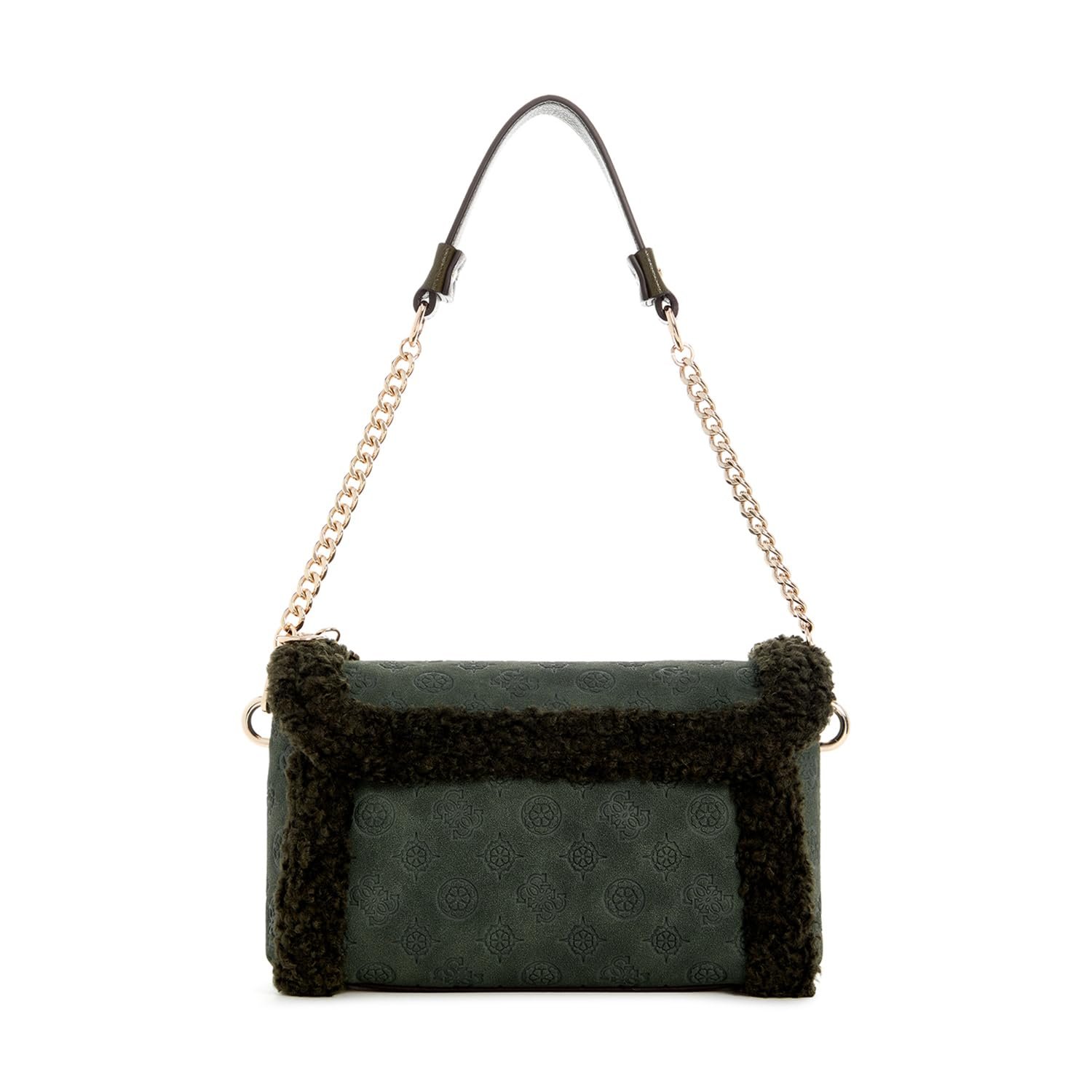 Женская сумка через плечо GUESS Davika Flap Зеленая, фото №4