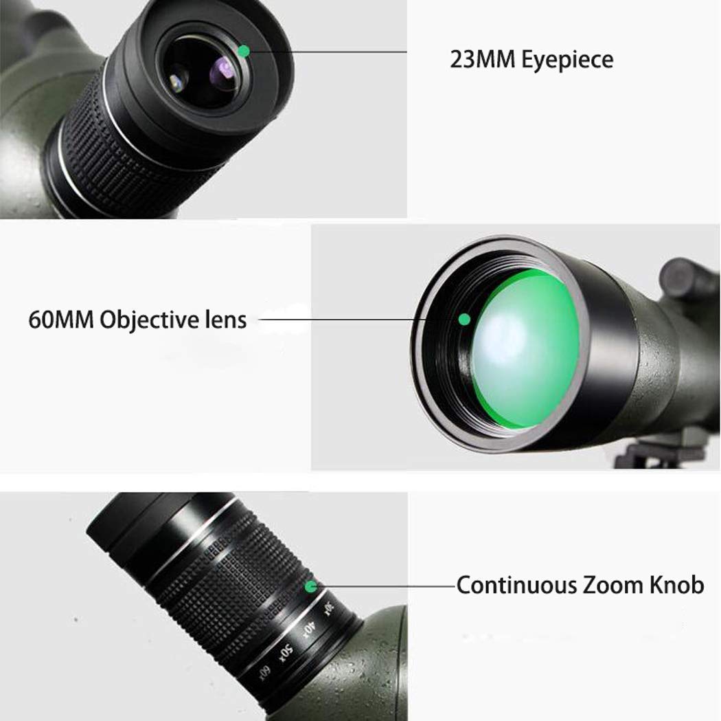 Монокуляр WANWEN Zoom HD 20–60 x 60 FMC ночного видения при слабом освещении водонепроницаемый Телескоп Little Surprise, фото №6