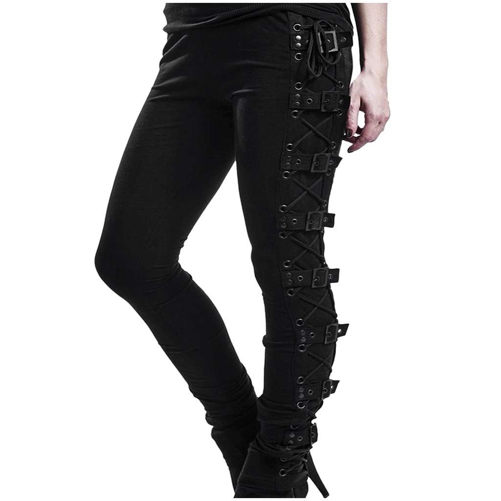 Punk Briskorry Gothic Punk Женские  Облегающие  Steampunk Леггинсы -трубы Повседневные, фото №1