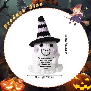 Игрушка TOYMIS Привид с ведьминой шляпой Вязанный призрак для декораций на Хэллоуин цена на synthetic.ua - Фото 1 Игрушка TOYMIS Привид с ведьминой шляпой Вязанный призрак для декораций на Хэллоуин synthetic.ua - Фото 1