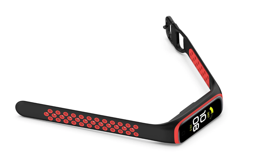 Смішок силиконовий Primo Perfor Sport для фітнес-браслету Samsung Galaxy Fit 2 SM-R220 - Black Red, фото №4